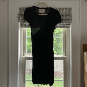 A.L.C. Black draped mini dress